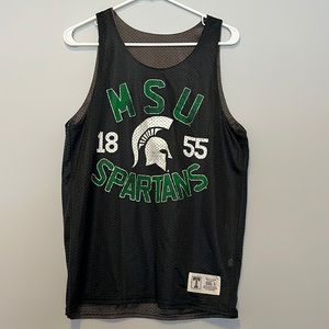 Michigan Sate pinnie jersey.